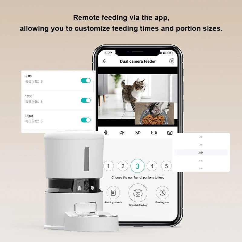 HEYBO Automatic Pet Feeder with Camera | App Controlled