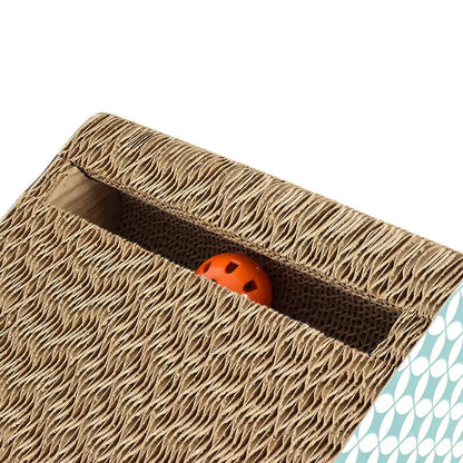 Dual-Surface Cat Scratcher with Toy Bell