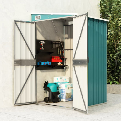 vidaXL Storage Shed Wall-mounted Garden Shed for Backyard Galvanized Steel