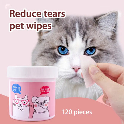 Pet Eye Care Wipes - 120 Soft Non-woven Pieces