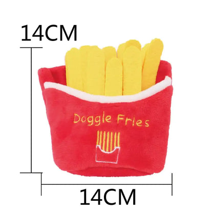 Chatty Burger Plush Dog Toy