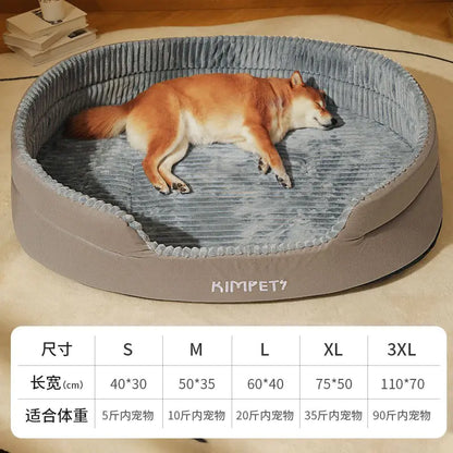 Cozy Multi-Size Pet Bed with Detachable Cover