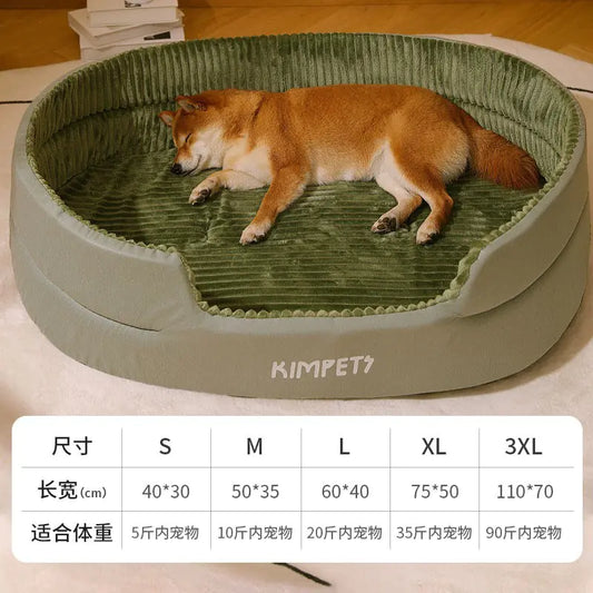 Cozy Multi-Size Pet Bed with Detachable Cover