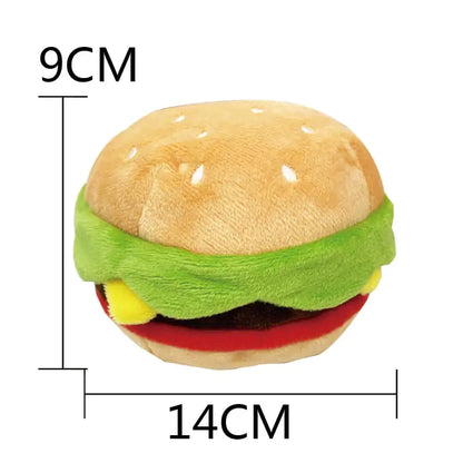 Chatty Burger Plush Dog Toy